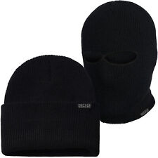 Sturmhaube / Mütze 2 in 1 schwarz Maske Beanie Balaclava Ultras Ski Hooligans