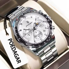 Herren Chronograph Armbanduhr - Luxus Sportuhr Männer Uhr Quarzuhr Business Uhr