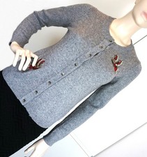 BODEN Damen Strickjacke Wolljacke Pullover Cardigan Tunika Blogger Boho Gr S