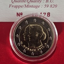 Monaco 2011 2 Euro Sondermünze "Hochzeit von Fürst Albert II. und Charlene Wi...