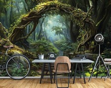 Fototapete 3D Effekt Wald Natur Wohnzimmer VLIES TAPETE XXL + KLEISTER 311