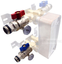 Kugelhahn 1" mit Thermometer - für Wärmetauscher / Heizungsverteiler - 2 Stücke