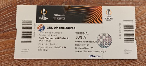 Ticket 2021 dinamo - ticket, zagreb
