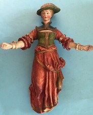 Historismus antikes Lüsterweibchen Leuchterweibchen Schnitzfigur Holz 51cm ~1880