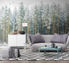 Schnee wald h914 tapete - wald,