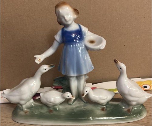 Porzellanfigur kind mit - porzellanfigur,
