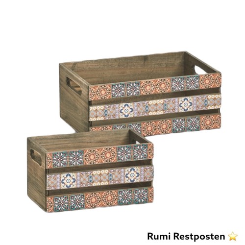 Holzkiste deko kiste - mosaik,