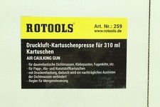 Rotools 259 Druckluft-Kartuschenpresse für 310 ml. "Neu&OVP"