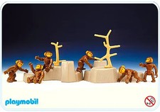 PLAYMOBIL  -  6 Schimpansen/Felsen/Kletterbaum Artikel-Nr. 3496 - A