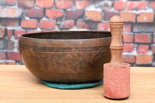 Bronze tibetische klangschale - bronze,