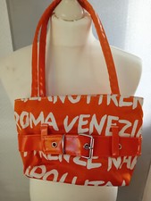Tasche orange Stoff Venezia Roma sehr gut