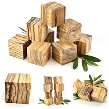 Olivenholz Schnitzholz Rohling Massivholz 40x40x40 mm 8 Stück Carving Würfel