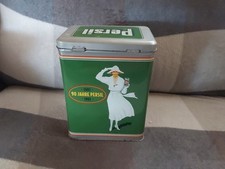 Alte Dose , Blechdose , Waschmitteldose , Persil 90 Jahre , grün ,15 x 11 x20cm