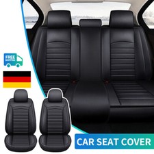 5-Sitze Sitzbezüge Auto Leder Autositzbezüge Voll für Mercedes-Benz Schwarz