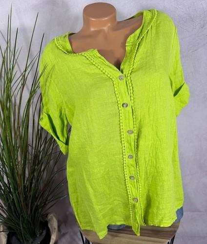 Puro lino italy bluse hemd - lino,