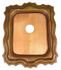 Alte Uhrenfront Rahmen f Uhrwerk Wanduhr Schwarzwalduhr Bilderrahmen Uhrmacher