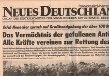 DDR Zeitung Neues Deutschland
