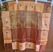 Weihnachts - Mitteldecke  / orange -gold Christbaum - Design    85x85 cm