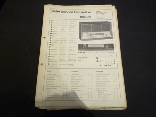 Original service manual saba - manual,