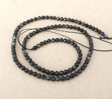 3mm  Natur facettierte  Gold Obsidian-Edelstein   Strang , 38,cm ( Strng- 12 )