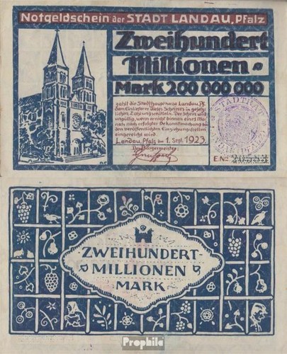 Banknoten landau 1923 - banknoten,