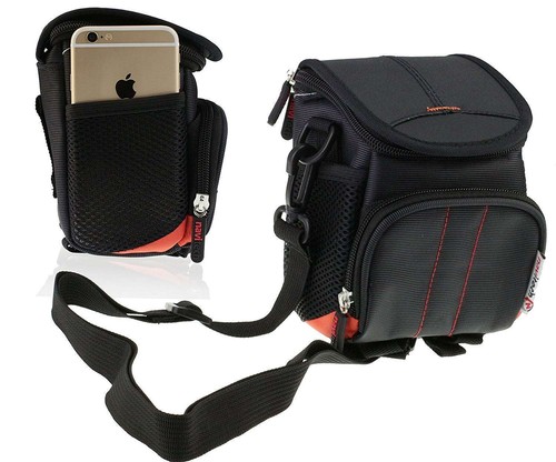 Navitech black camera bagfor - camera,
