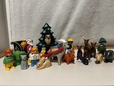 Playmobil 123 Weihnachten und Wald Tiere Figuren Förster Zubehör *neuwertig*