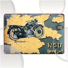 Blechschild nsu mororad - blechschild,