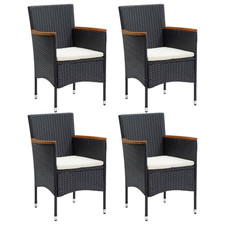 Gartenstuhl Set 4tlg Schwarz