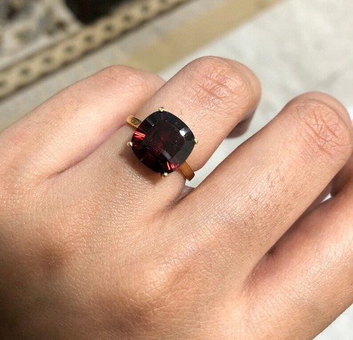 Karat granat prong - prong, ring