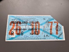 Ticket Niederlande Belgien 26.10. 1977 Nederland Belgie Sammlerticket Rarität 