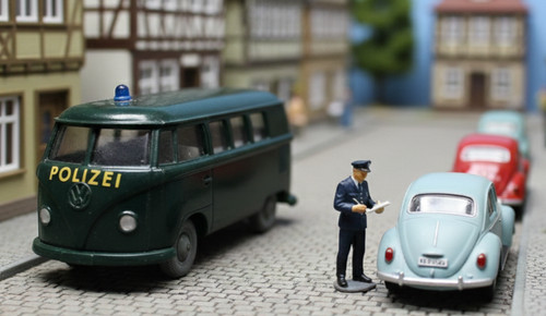 Wiking bus polizei - vw,