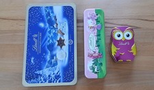 3 Lindt Blechdosen, Relief