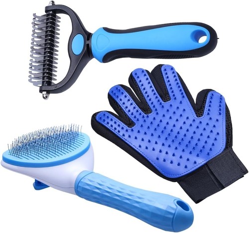 3er set tierhaarbürste kurz - set,
