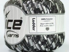(90,00€/kg) 50g Effektgarn 150m Leitergarn Polyester stricken häkeln