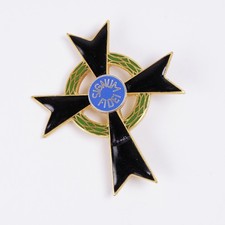 Italien ORDEN SIGNUM FIDEI Offiziers-Steckkreuz Gold vergoldet Emaille