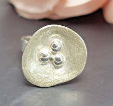 toller Art Deco Ring mattiert