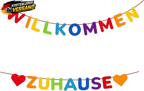 Willkommen zuhause girlande - willkommen,
