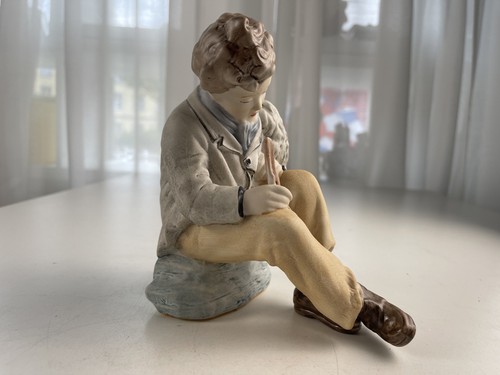 Sammler porzellan figur junge - porzellan,