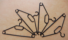 4 praktische Kleiderbügel schwarz 40 cm mit Steg Kunststoff drehbarer Aufhänger