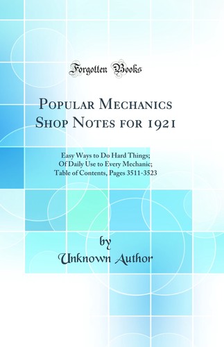 Popular mechanics shop - mechanics, notes