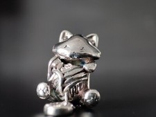Charms Bead Katze Wolle Dangle Anhänger Silber 925 Baumwolle Spielzeug 