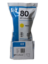 1x Orig. HP 80 - C4823A Yellow Druckkopf Printhead + Cleaner Designjet 1050 NEU