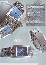 OSCO Unisex Armbanduhr blaues Zifferblatt Armband Edelstahl