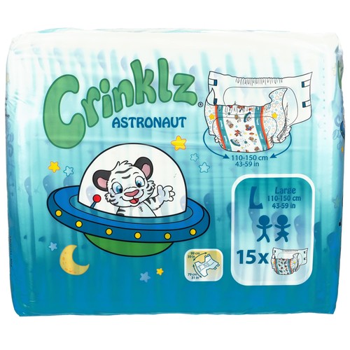 Crinklz astronaut windeln - windeln, l