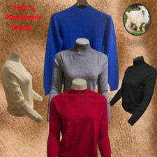 Modischer Damenpullover 100% Kaschmir Wolle Kl. Stehkragen Top Qualität  Neu