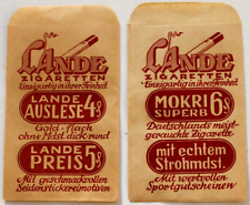 19612 alte Papier Reklame Werbe Tüte LANDE Zigaretten Dresden MOKRI Suberb 1935