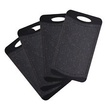 NEOFLAM Flutto Antibakterielles Frühstücksbrettchenset, 4tlg. - Granit/Schwarz