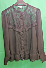 Bluse schwarz transparent