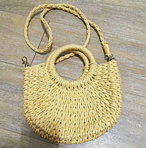 Damen strohtasche beige - strohtasche,